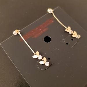 Gold and Diamond Earrings